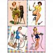 Бумага рисовая для декупажа AD282 "Девушки Pin-Up 4" Арт-Декупаж, А4